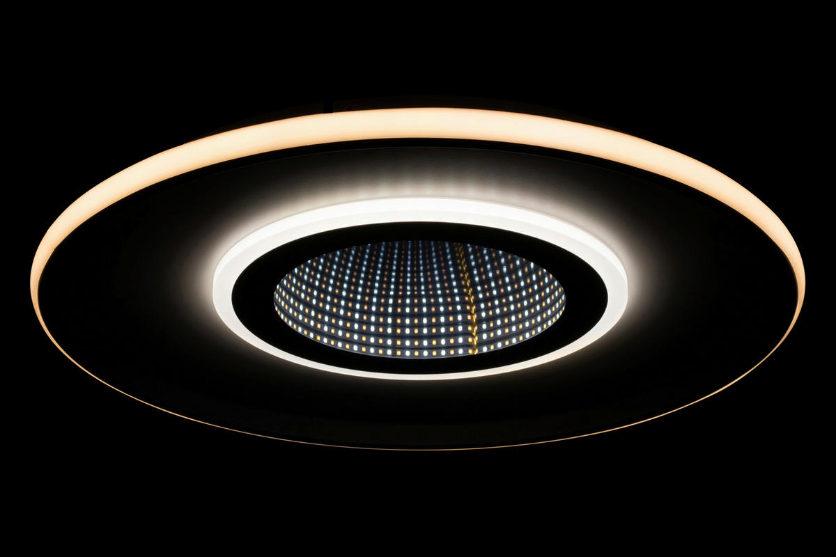 LED-DECKENLEUCHTE 50/5,5 cm   - Schwarz/Weiß, Trend, Kunststoff/Metall (50/5,5cm) - Novel