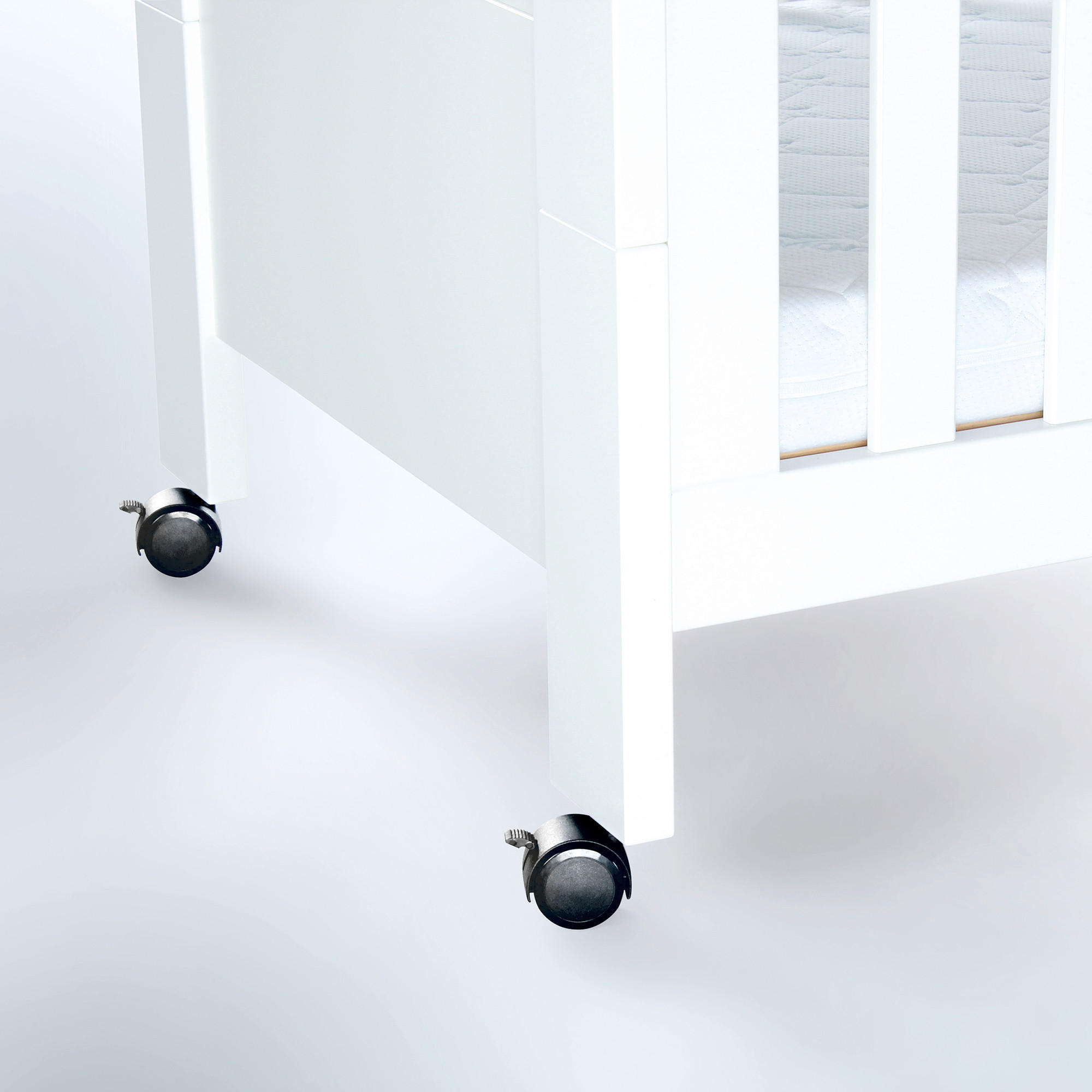 GITTERBETTROLLEN babybay  - Schwarz, Basics, Kunststoff (5cm) - Babybay