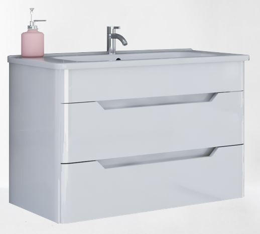 KOMBINOVANI UGRADNI UMIVAONIK bela - bela, Moderno, pločasti materijal/keramika (80/54/45cm)