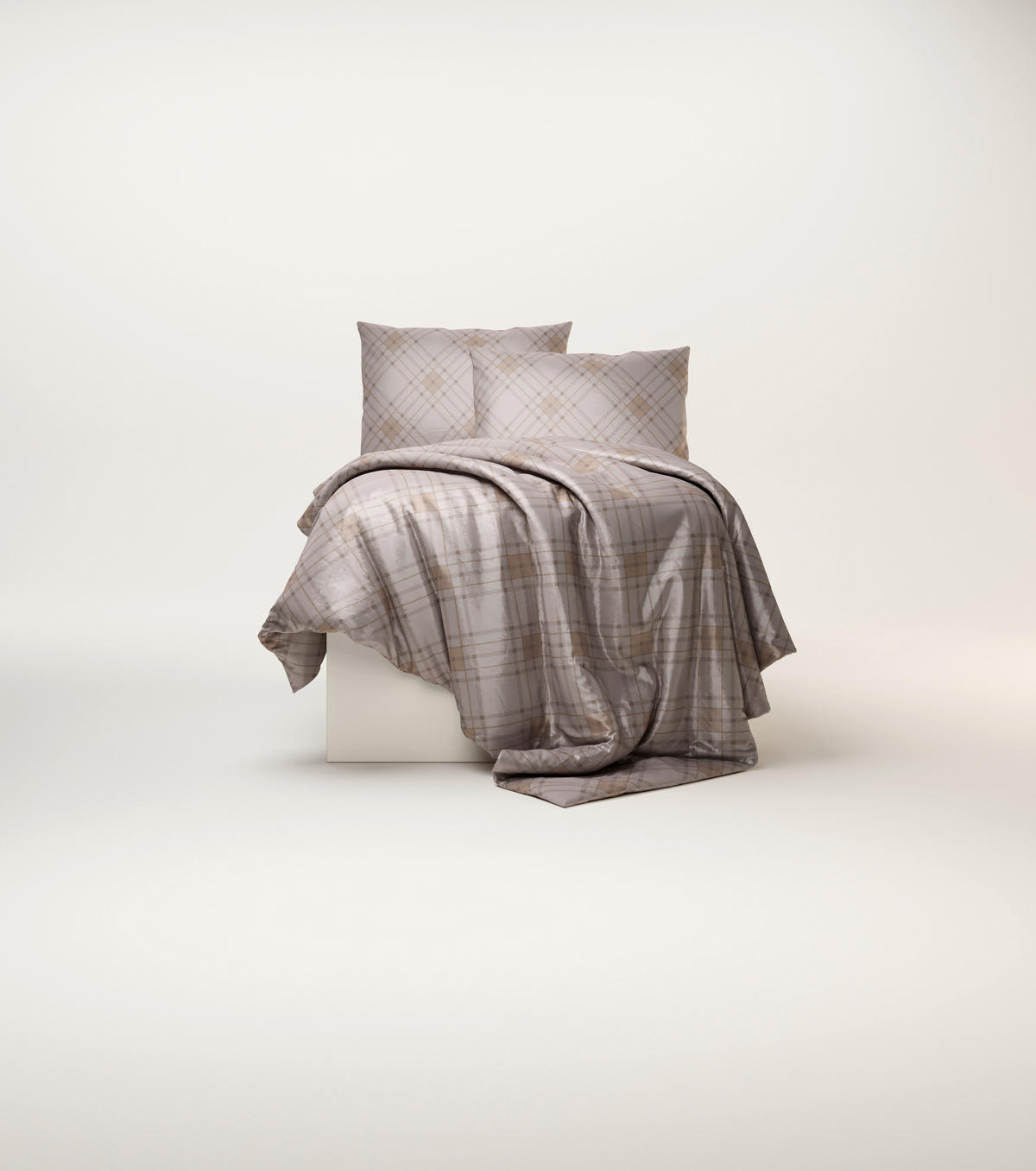 BETTWÄSCHE Satin 140/200 cm  - Taupe, Design, Textil (140/200cm) - Ambia Home