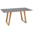 ESSTISCH Wildeiche massiv rechteckig Grau, Eichefarben  - Eichefarben/Grau, KONVENTIONELL, Holz/Kunststoff (160/90/76cm) - Dieter Knoll