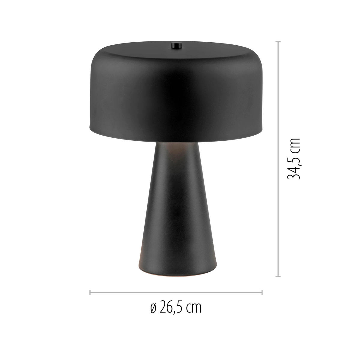 LED-TISCHLEUCHTE Pento 26,5/26,5/34,5 cm   - Schwarz, Design, Glas/Kunststoff (26,5/26,5/34,5cm) - Schöner Wohnen