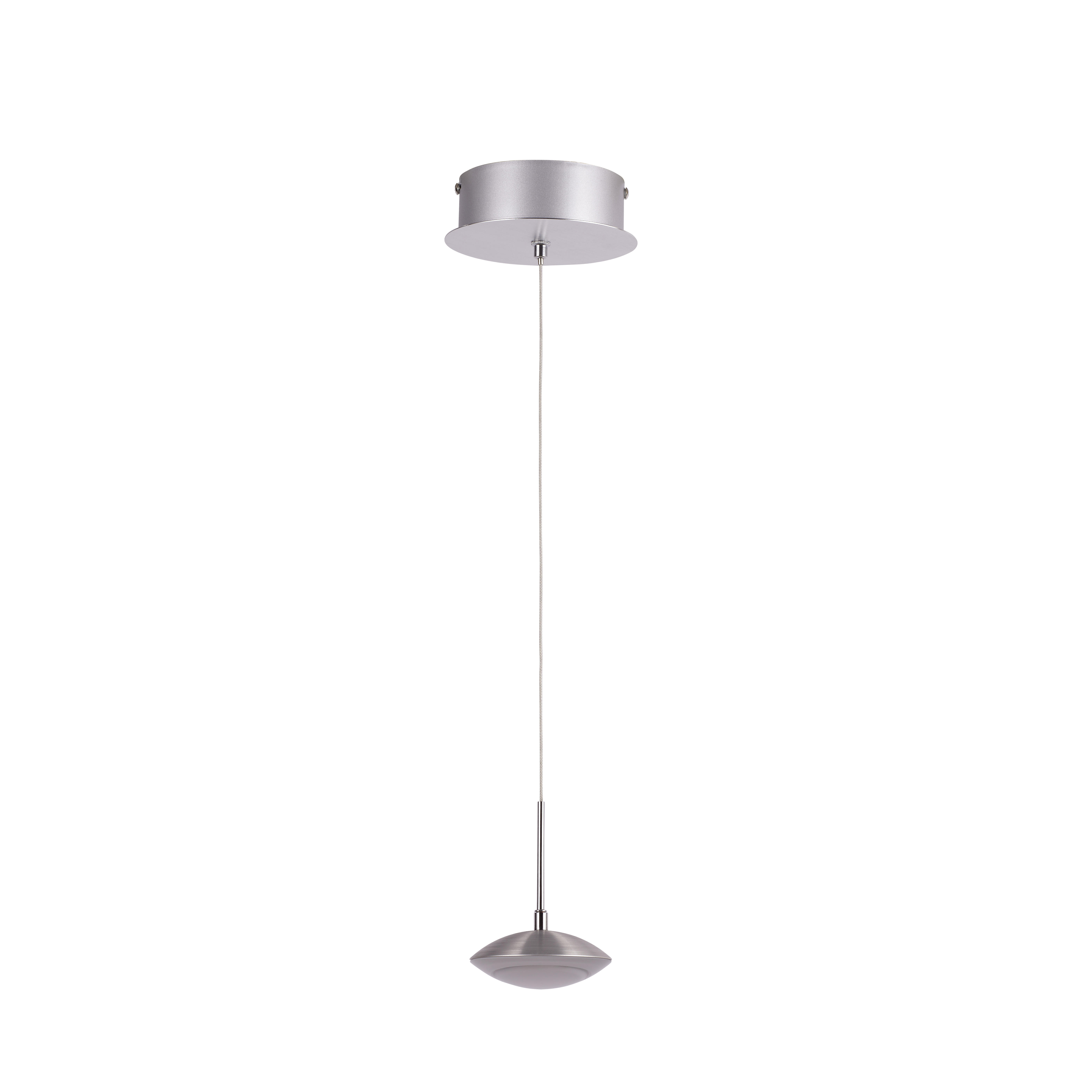 LED-HÄNGELEUCHTE  - Alufarben/Weiß, LIFESTYLE, Kunststoff/Metall (10/200cm)