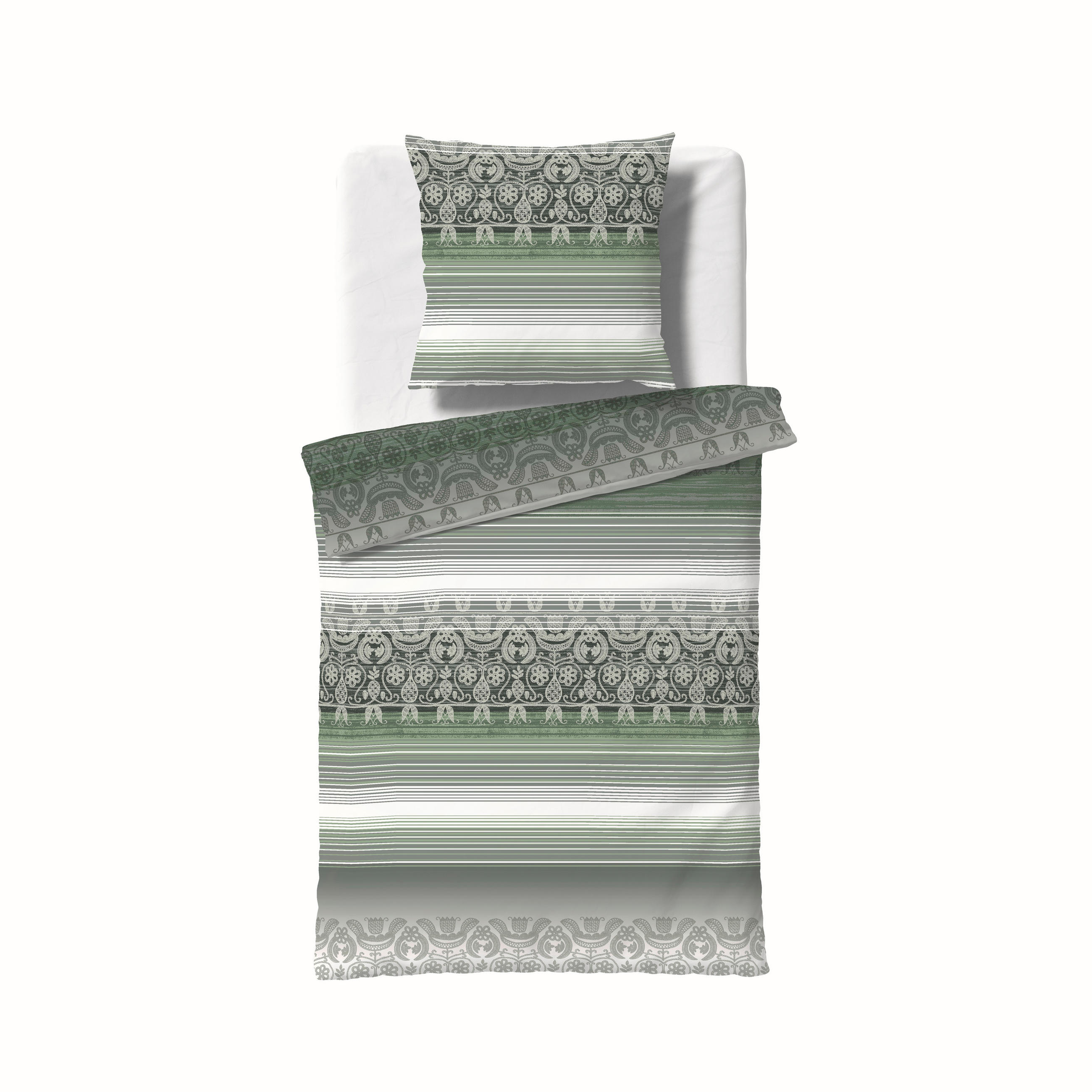 BETTWÄSCHE Aspen Biber 155/220 cm  - Grün, Design, Textil (155/220cm) - Fleuresse