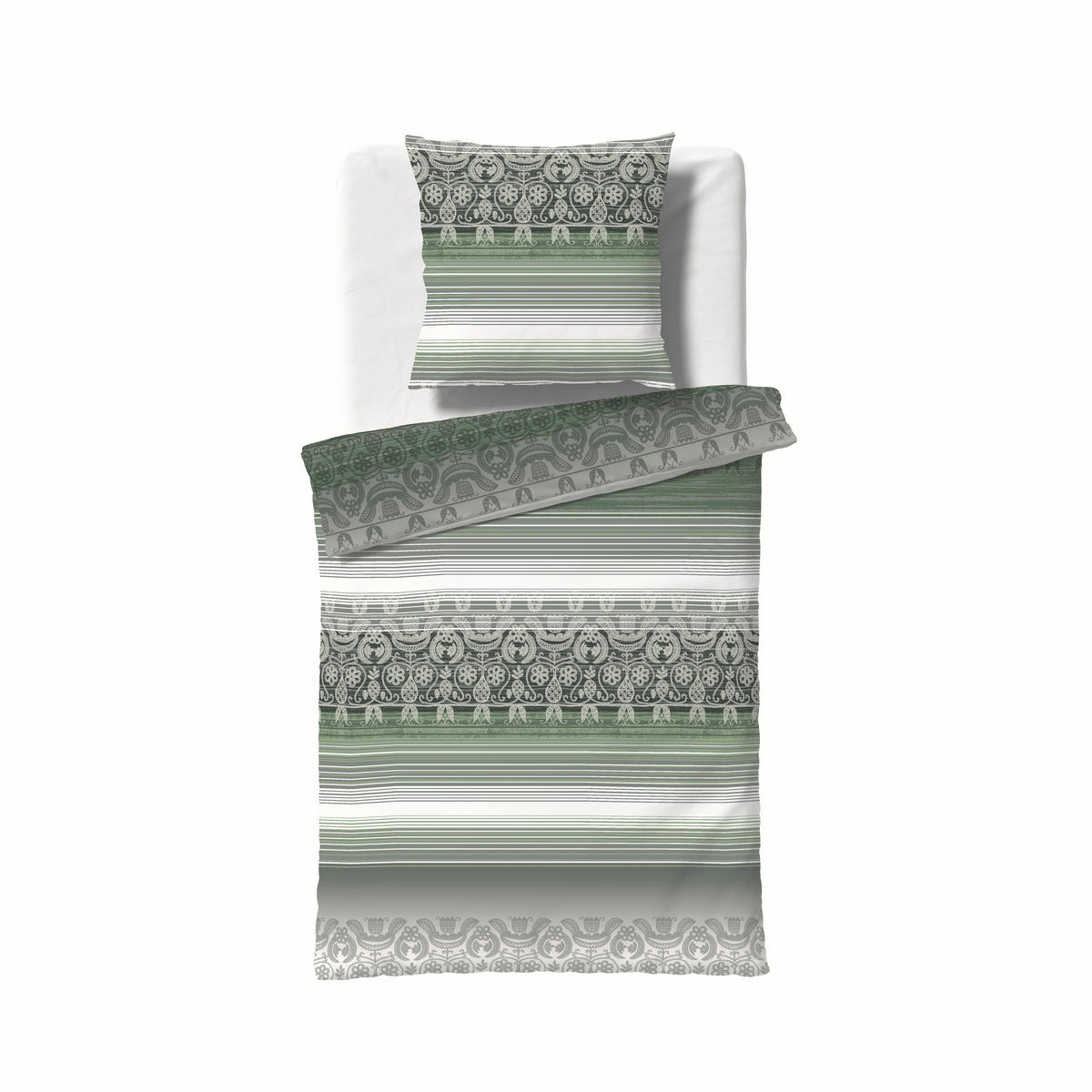 BETTWÄSCHE Aspen Biber 155/220 cm  - Grün, Design, Textil (155/220cm) - Fleuresse