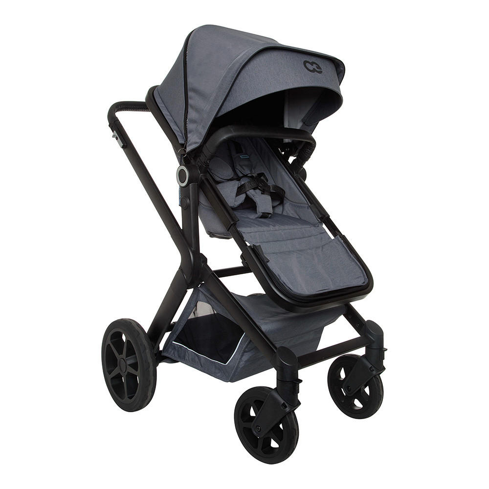 KINDERWAGEN   Dark Grey Melange  - Dunkelgrau/Schwarz, Basics, Kunststoff/Textil (103/60/115cm) - Koelstra