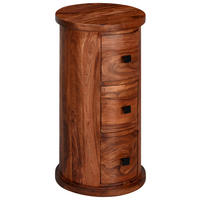 KOMMODE  in 35/65/35 cm  - Sheeshamfarben/Schwarz, KONVENTIONELL, Holz/Metall (35/65/35cm) - MID.YOU