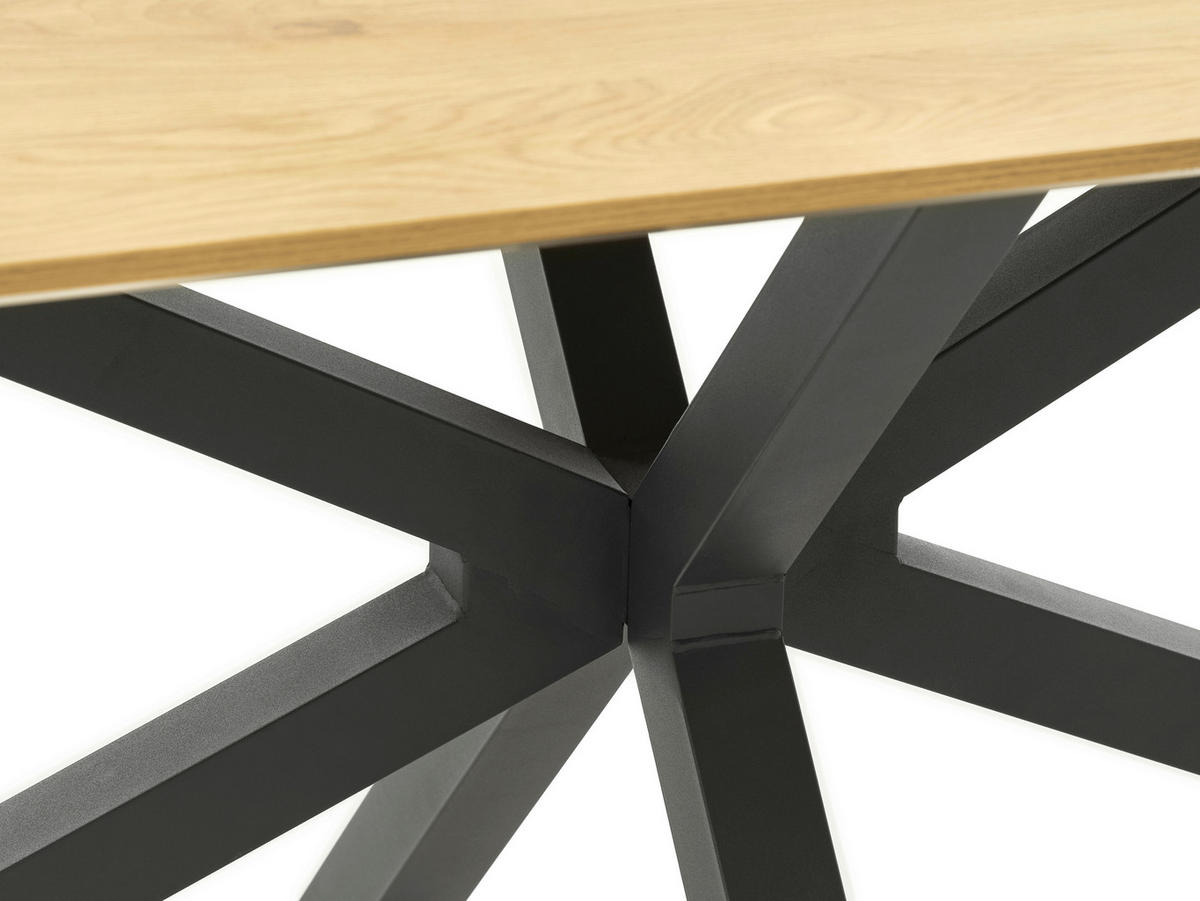 ESSTISCH Eiche rechteckig Naturfarben  - Schwarz/Naturfarben, MODERN, Holz (200/75/100cm) - Livetastic