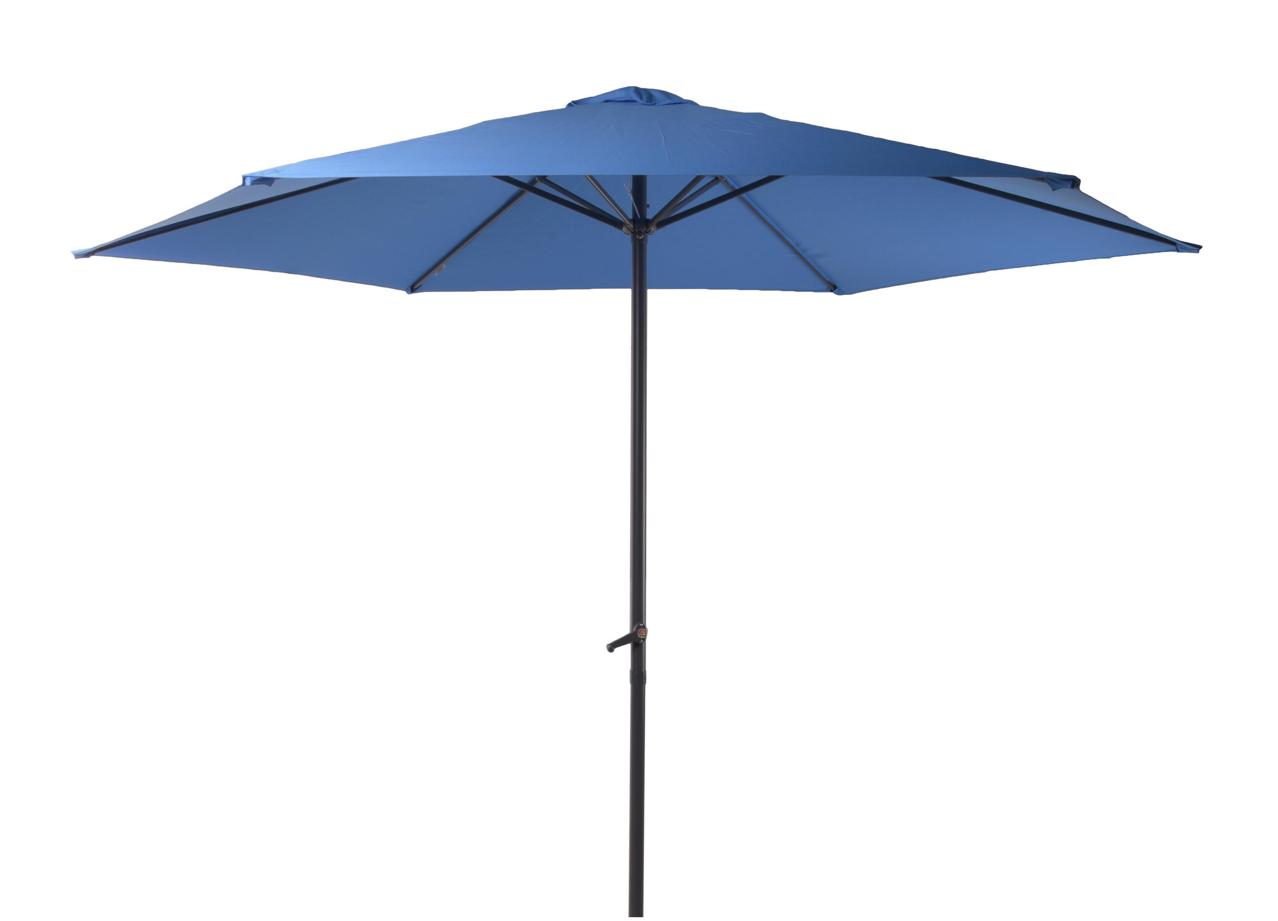 SONNENSCHIRM 295 cm Blau  - Blau/Grau, MODERN, Textil/Metall (295/250cm) - Gardenson