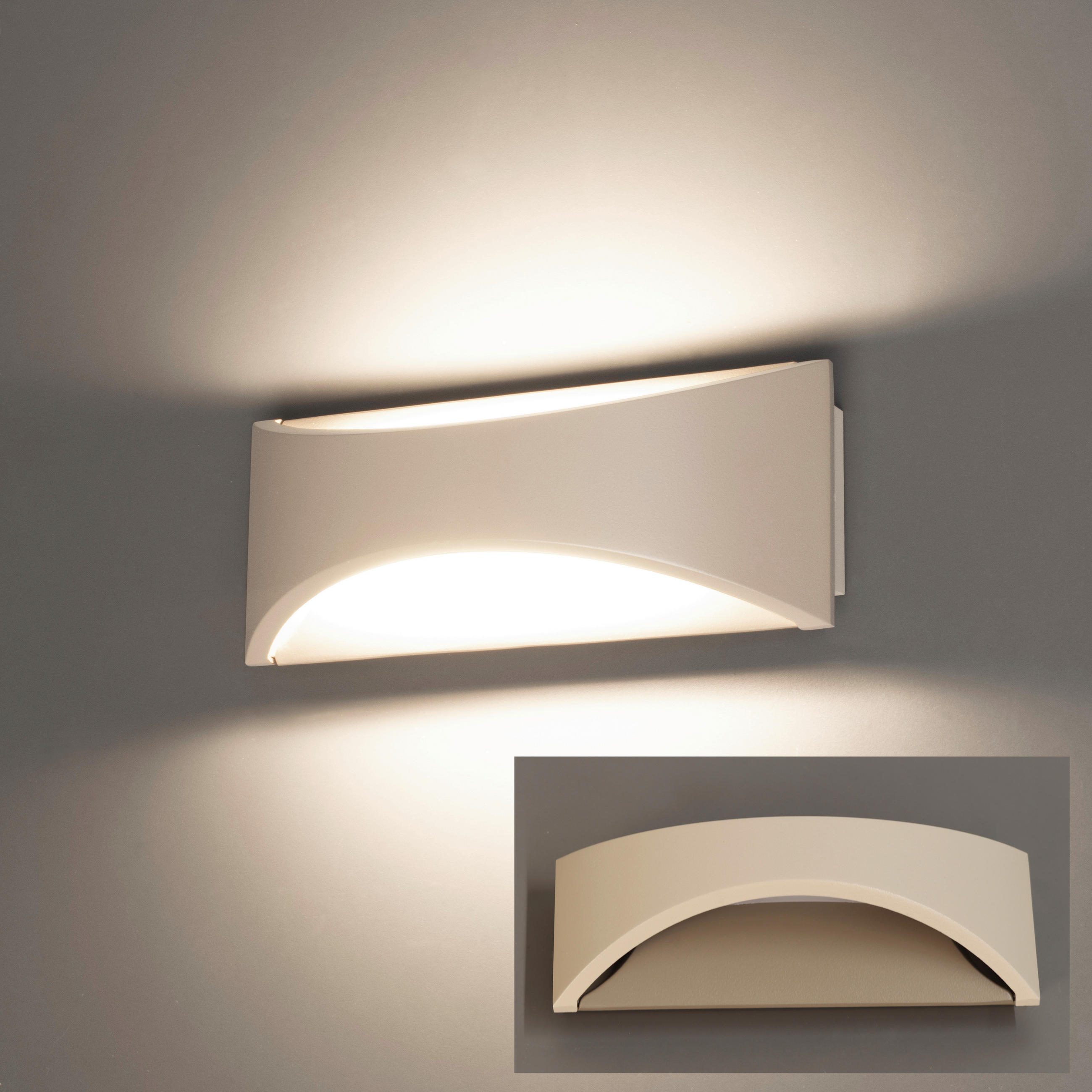 LED-WANDLEUCHTE Rio 22,5/9 cm   - Schwarz, KONVENTIONELL, Metall (22,5/9cm) - Fischer & Honsel