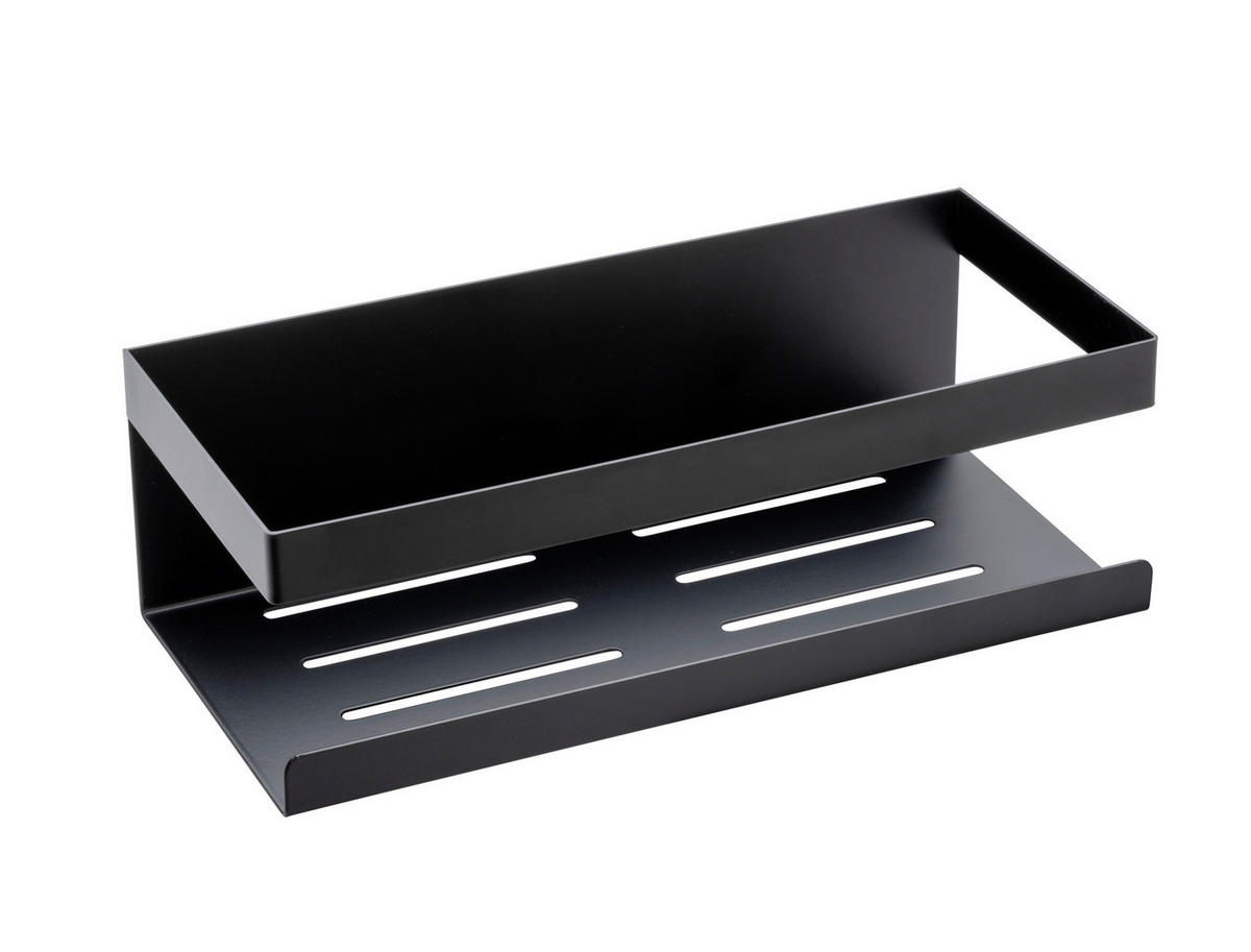 DUSCHABLAGE Metall  - Schwarz, KONVENTIONELL, Metall (25/8/11,5cm) - Schöner Wohnen