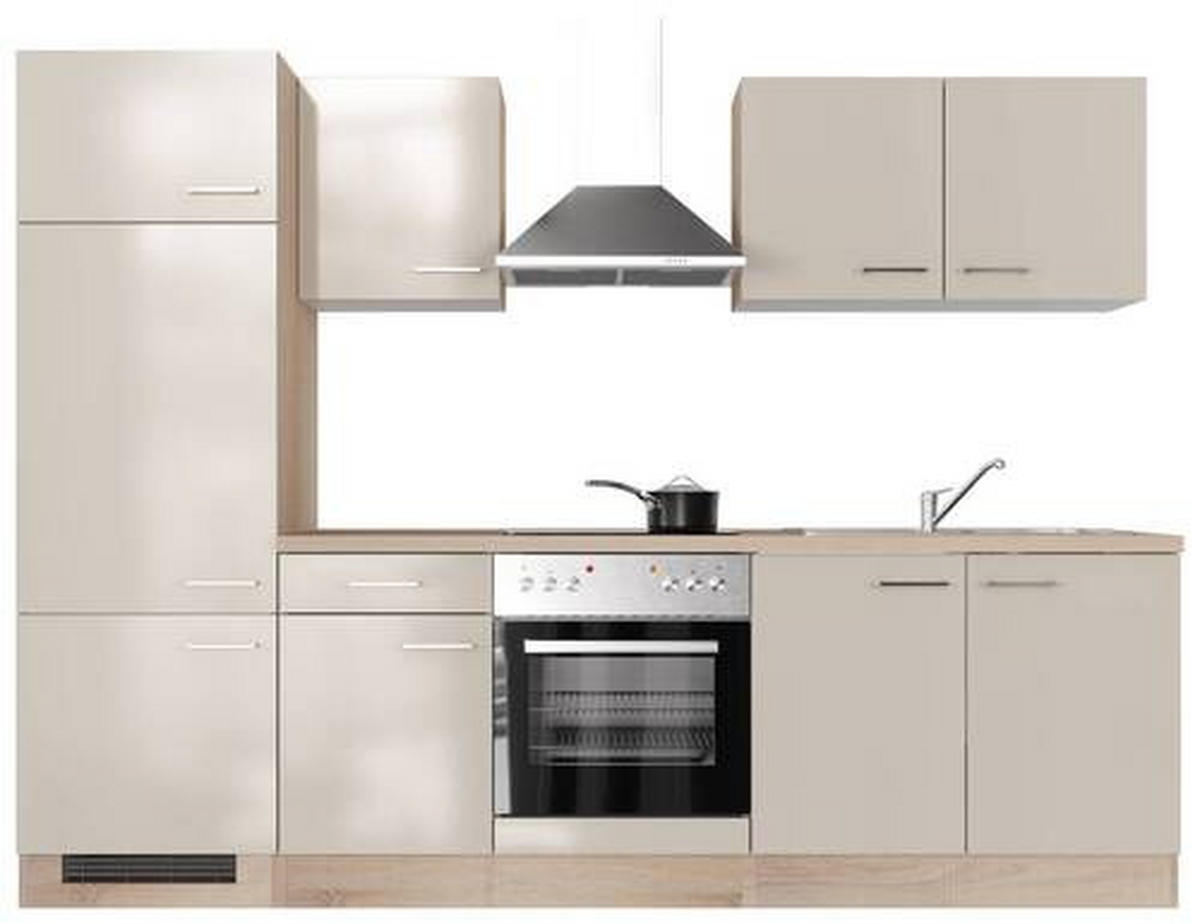 KUCHYŇSKÁ LINKA NEPAL 270 - Sonoma dub/kašmírová, Moderní, kov/kompozitní dřevo (270cm) - FlexWell