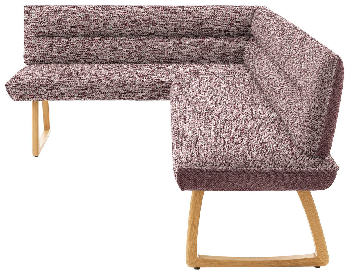 ECKBANK 162/237 cm  in Altrosa  - Eichefarben/Altrosa, Design, Holz/Textil (162/237cm) - Koinor