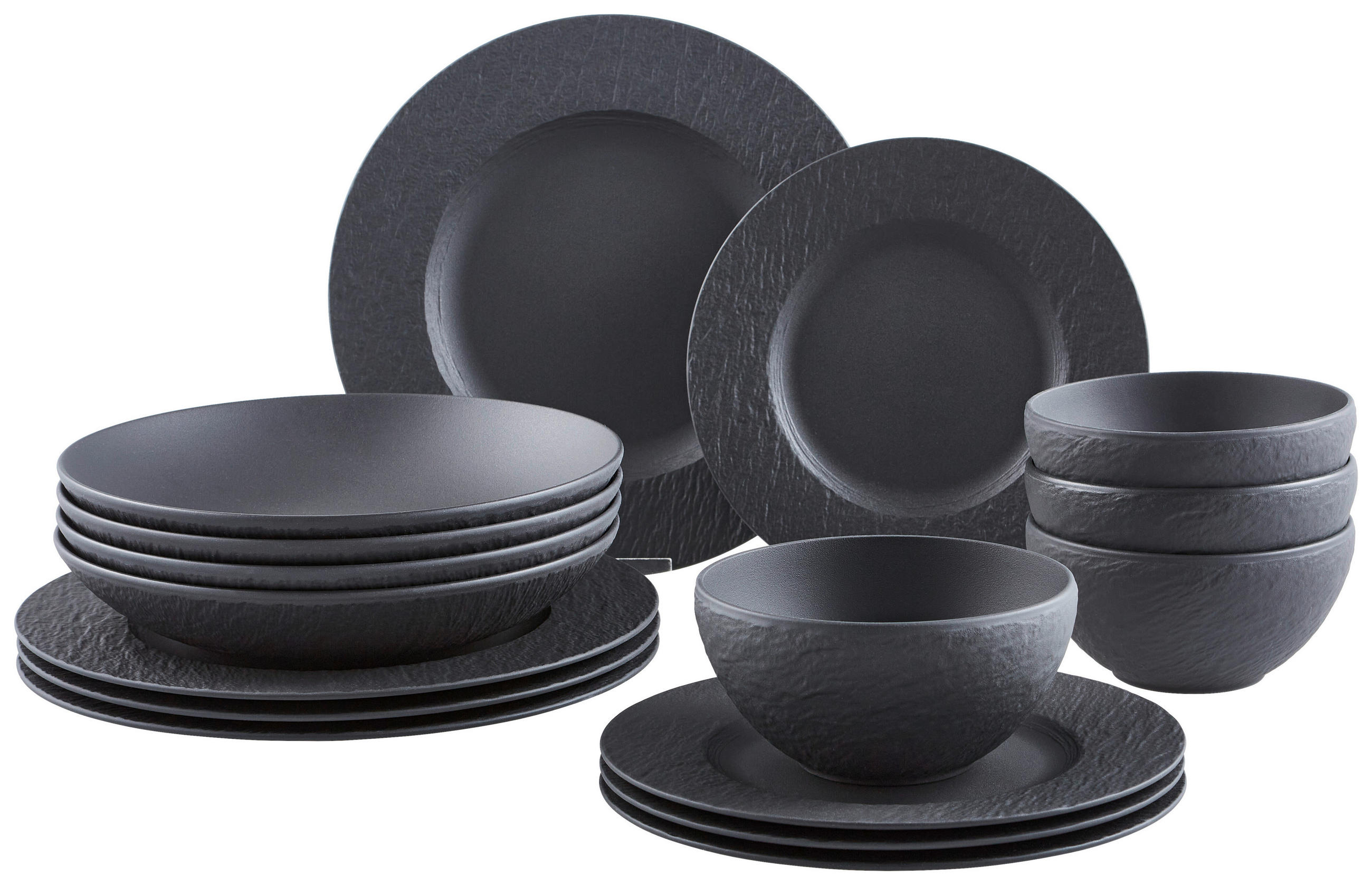 KOMBINOVANÁ SOUPRAVA 16dílné, porcelán (fine china) keramika - černá, Design, keramika - Villeroy & Boch