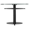 COUCHTISCH in Metall, Glas 87,5/65/45 cm  - Schwarz, Design, Glas/Metall (87,5/65/45cm) - Carryhome