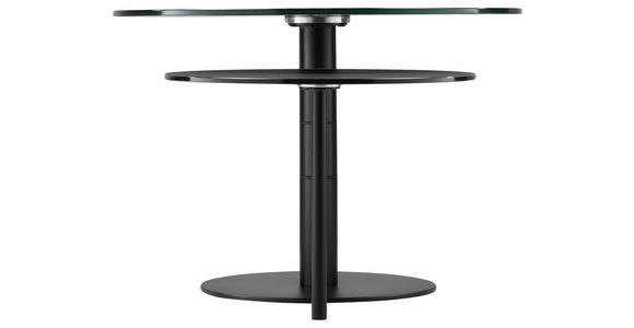 COUCHTISCH in Metall, Glas 87,5/65/45 cm  - Schwarz, Design, Glas/Metall (87,5/65/45cm) - Carryhome