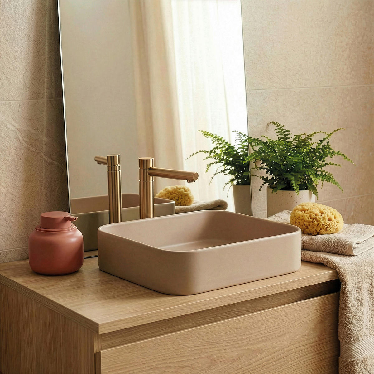 SEIFENSPENDER Kunststoff  - Terracotta, Basics, Kunststoff (10/9cm) - Spirella