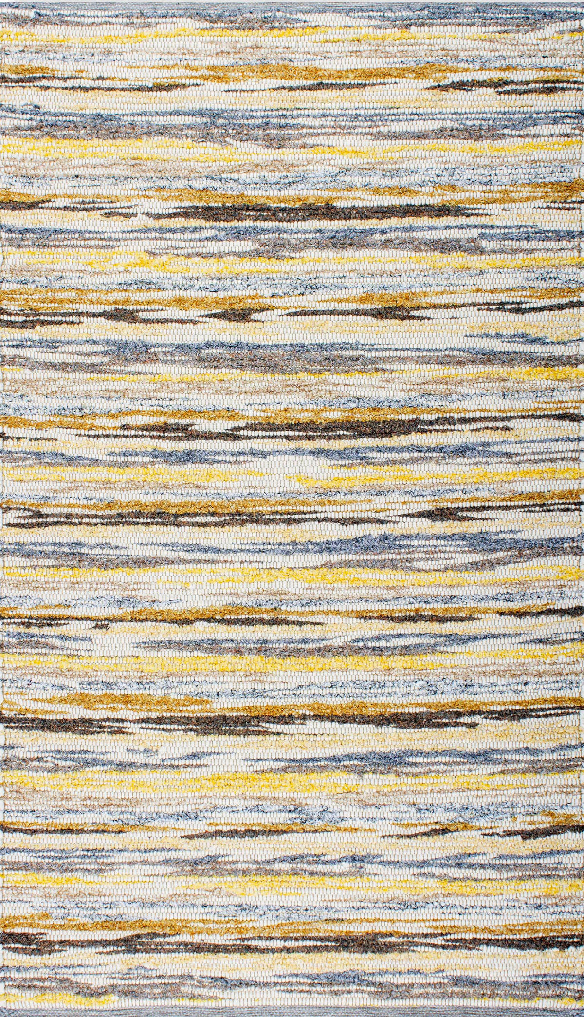 RUČNĚ TKANÝ KOBEREC, 170/230 cm, žlutá, šedá - šedá/žlutá, Konvenční, textil (170/230cm) - Linea Natura