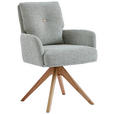 ARMLEHNSTUHL  in Webstoff  - Eichefarben/Beige, Design, Holz/Textil (60,5/88/67cm) - Novel