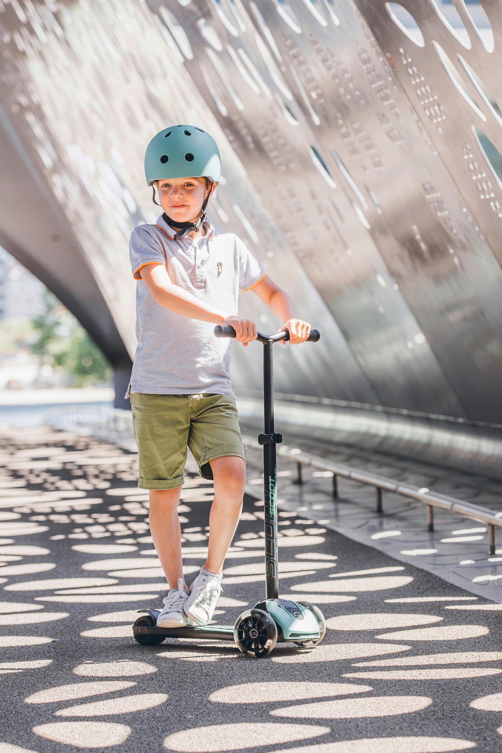 KINDERSCOOTER HIGHWAYKICK 5 LED  - Schwarz/Grün, Trend, Kunststoff/Metall (25/79/60cm) - Scoot and Ride