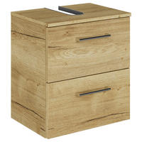WASCHBECKENUNTERSCHRANK 45/49,8/33,3 cm  - Chromfarben/Wildeiche, KONVENTIONELL, Holzwerkstoff/Metall (45/49,8/33,3cm) - Sadena