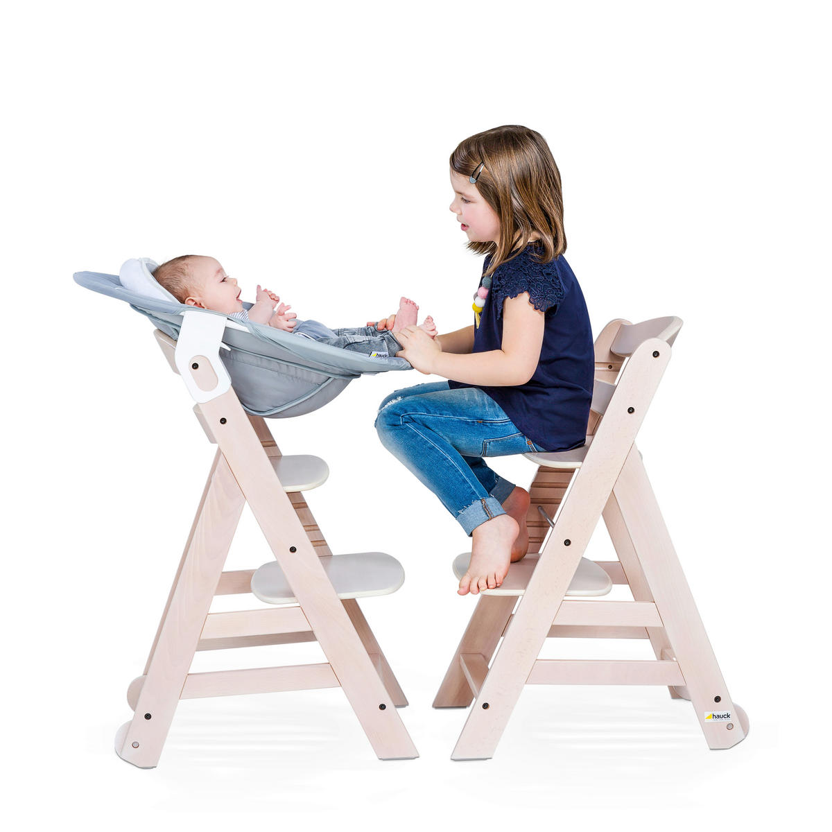 WIPPE ALPHA BOUNCER   - Weiß/Grau, KONVENTIONELL, Textil (66/49/45cm) - Hauck
