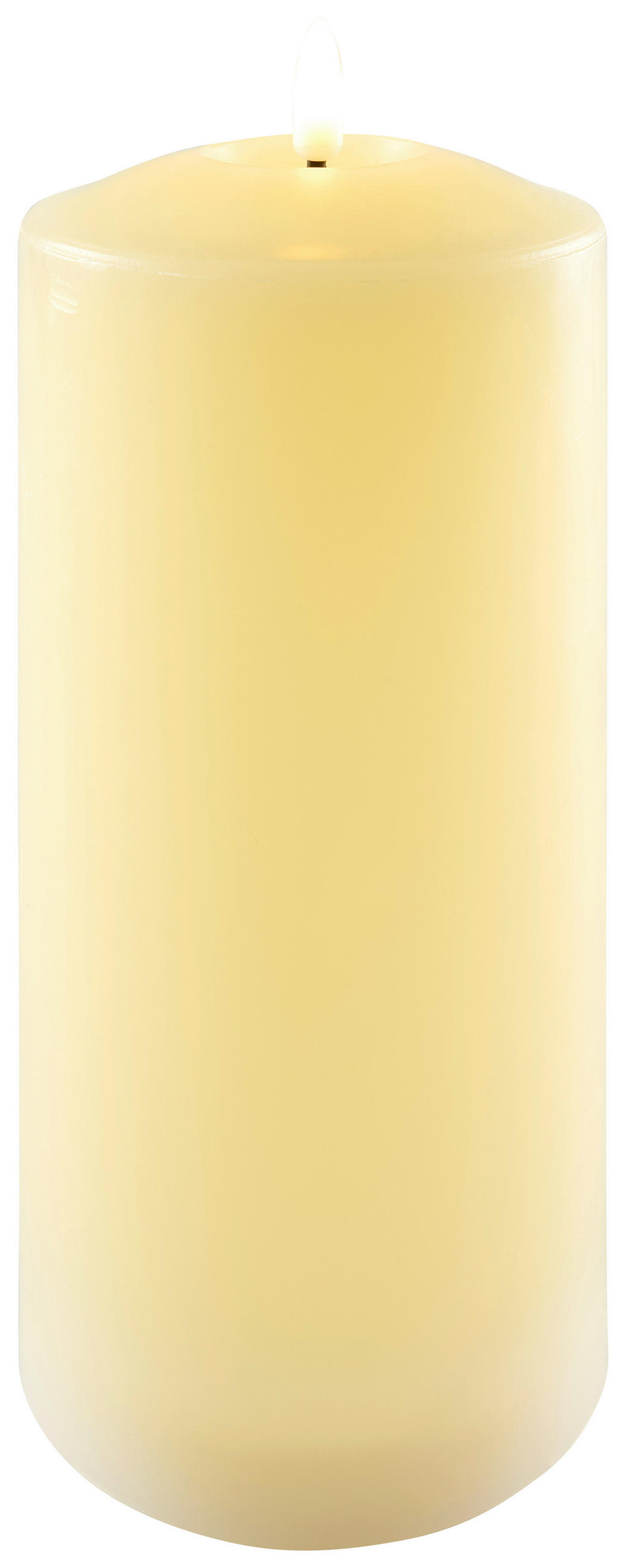 LED SVÍČKA plast, přírodní materiály   - krémová, Basics, plast/přírodní materiály (10/19cm) - Ambia Home