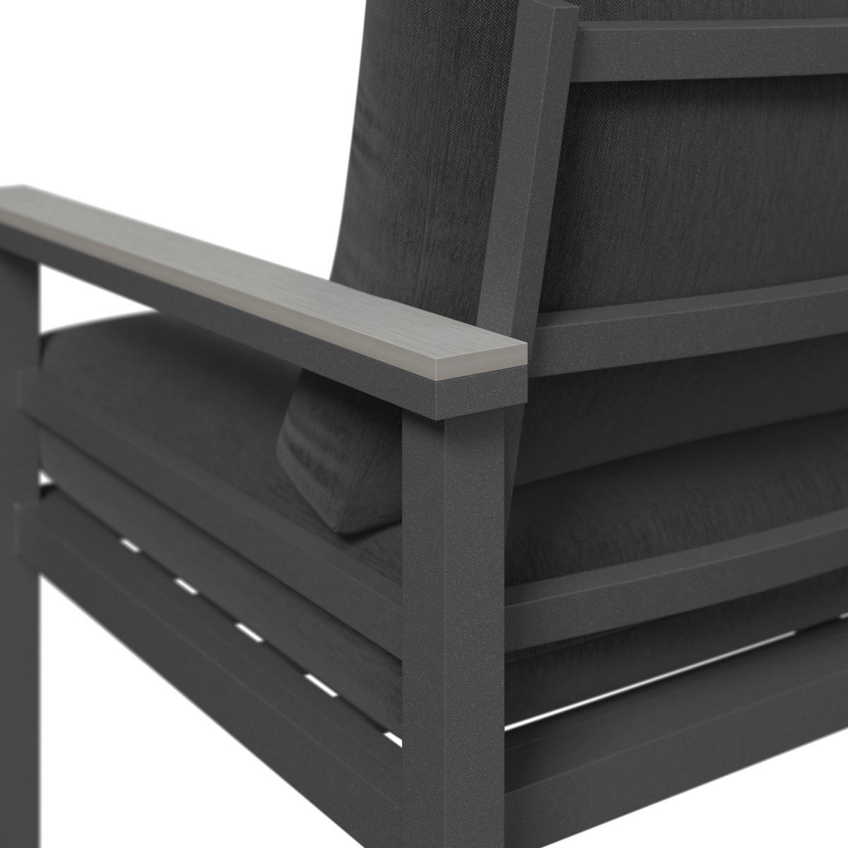 2 SZEMÉLYES PAD világosszürke, sötétszürke  - világosszürke/sötétszürke, Design, műanyag/textil (122/74/73cm) - Amatio