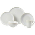 KOMBISERVICE Creme, Beige 20-teilig GLOSSY  - Beige/Creme, Trend, Keramik - Novel