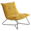 SESSEL Mikrovelours Gelb    - Gelb/Schwarz, Basics, Textil/Metall (69/76/86cm) - MID.YOU
