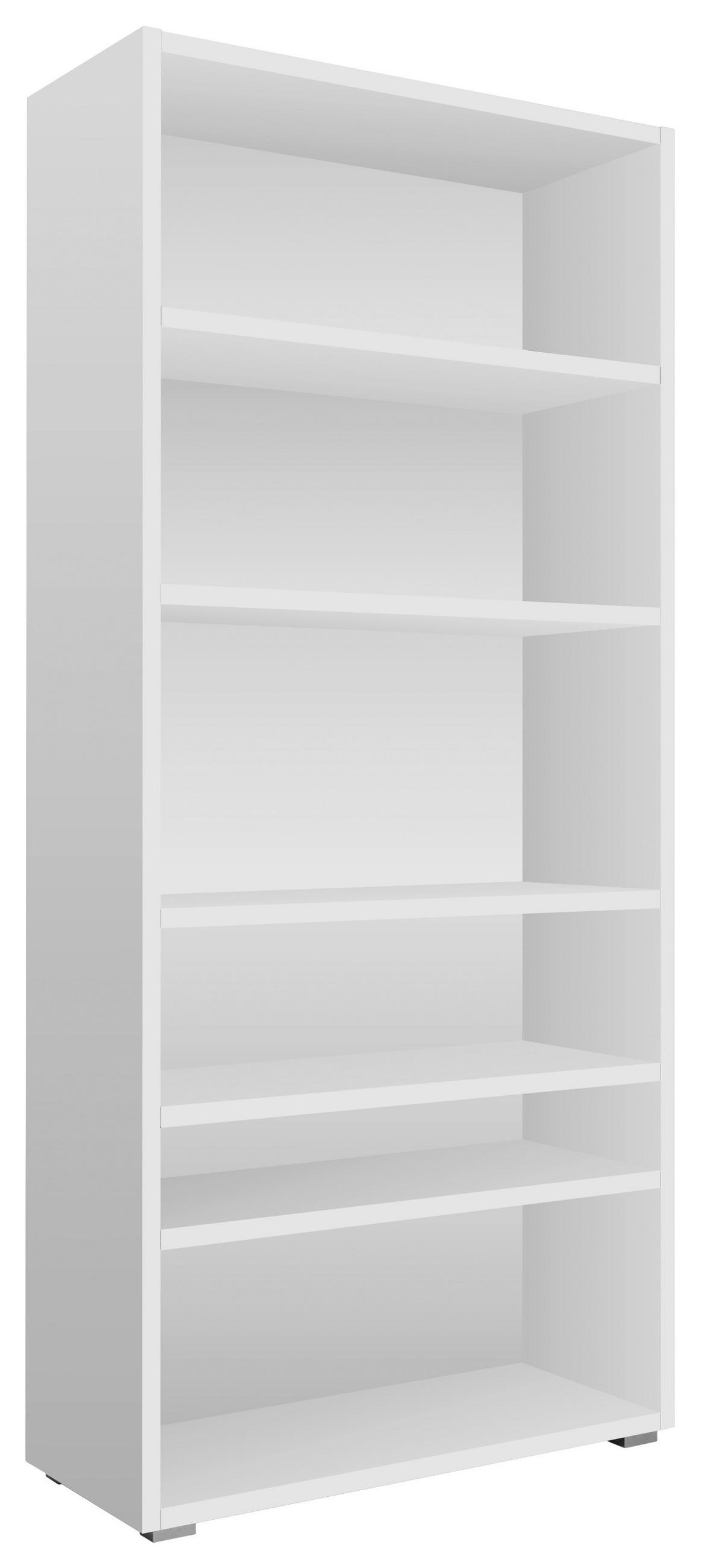 REGALELEMENT Weiß  - Silberfarben/Weiß, Basics, Holzwerkstoff/Kunststoff (85/191/37cm) - MID.YOU