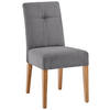 STUHL Cord Anthrazit, Eichefarben Eiche massiv  - Eichefarben/Anthrazit, KONVENTIONELL, Holz/Textil (47,5/91,5/63cm) - home24