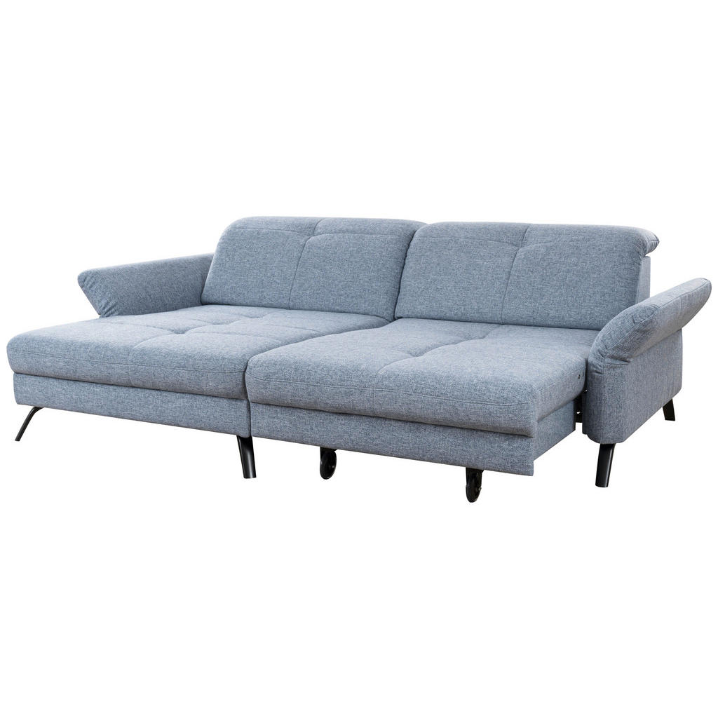 Thumbnail - SetOne by Musterring Ecksofa, Blau, Textil, 3-Sitzer, Ottomane links, L-Form, 262x170 cm, Fußauswahl, Lederauswahl, Stof...