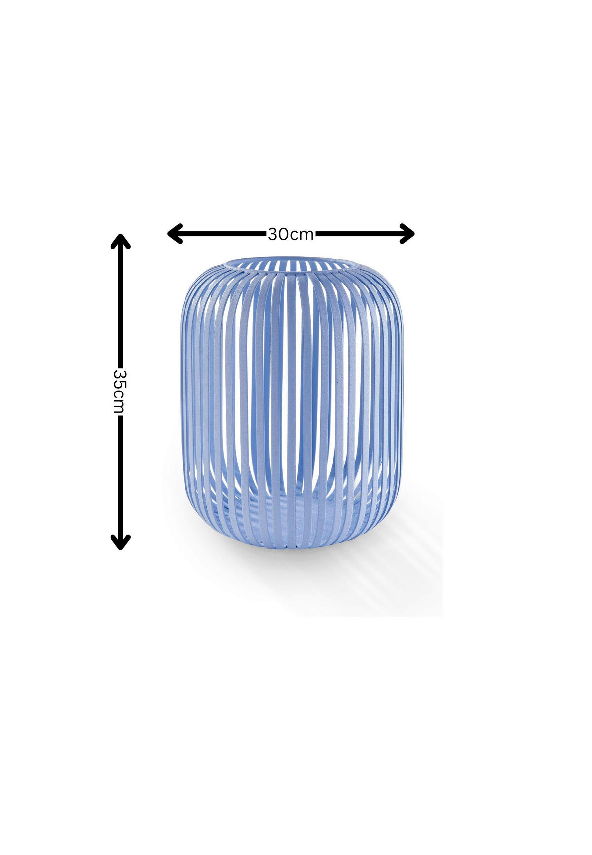 LATERNE - Pastellblau, Basics, Metall (30/35cm) - FYNCH-HATTON