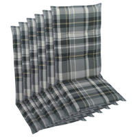 SESSELAUFLAGENSET in Grau Karo  - Grau, Basics, Textil (50/6/108cm)