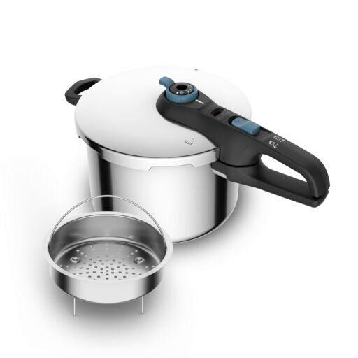 EKSPRES LONAC  6 l  - boja nerđajućeg čelika, Osnovno, metal/plastika (29,1/25,3cm) - Tefal
