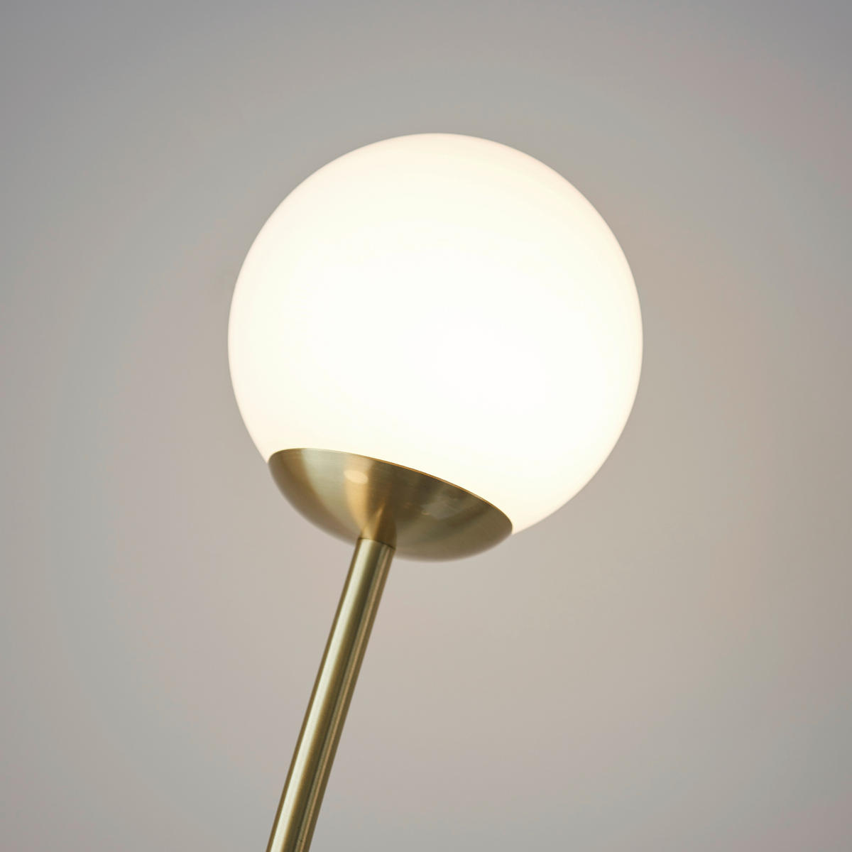 STEHLEUCHTE 52/160.8 cm    - Klar/Messingfarben, Basics, Glas/Metall (52/160.8cm) - ENDON