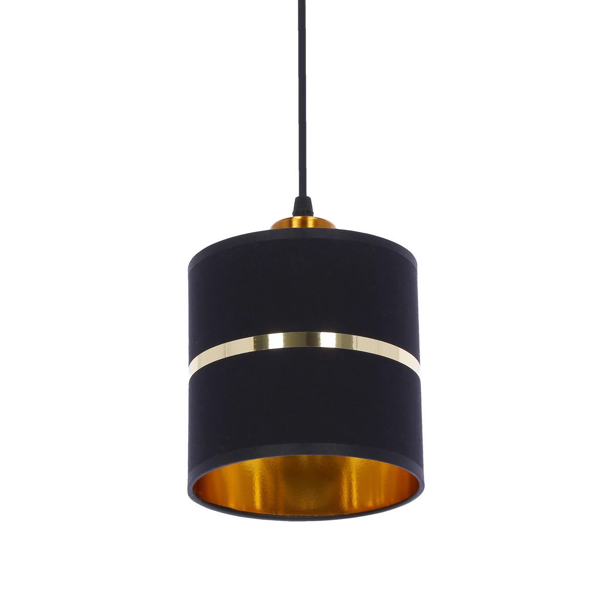 PENDELLAMPA Assam 120/120/100 cm  - svart/guldfärgad, Klassisk, metall/plast (120/120/100cm)