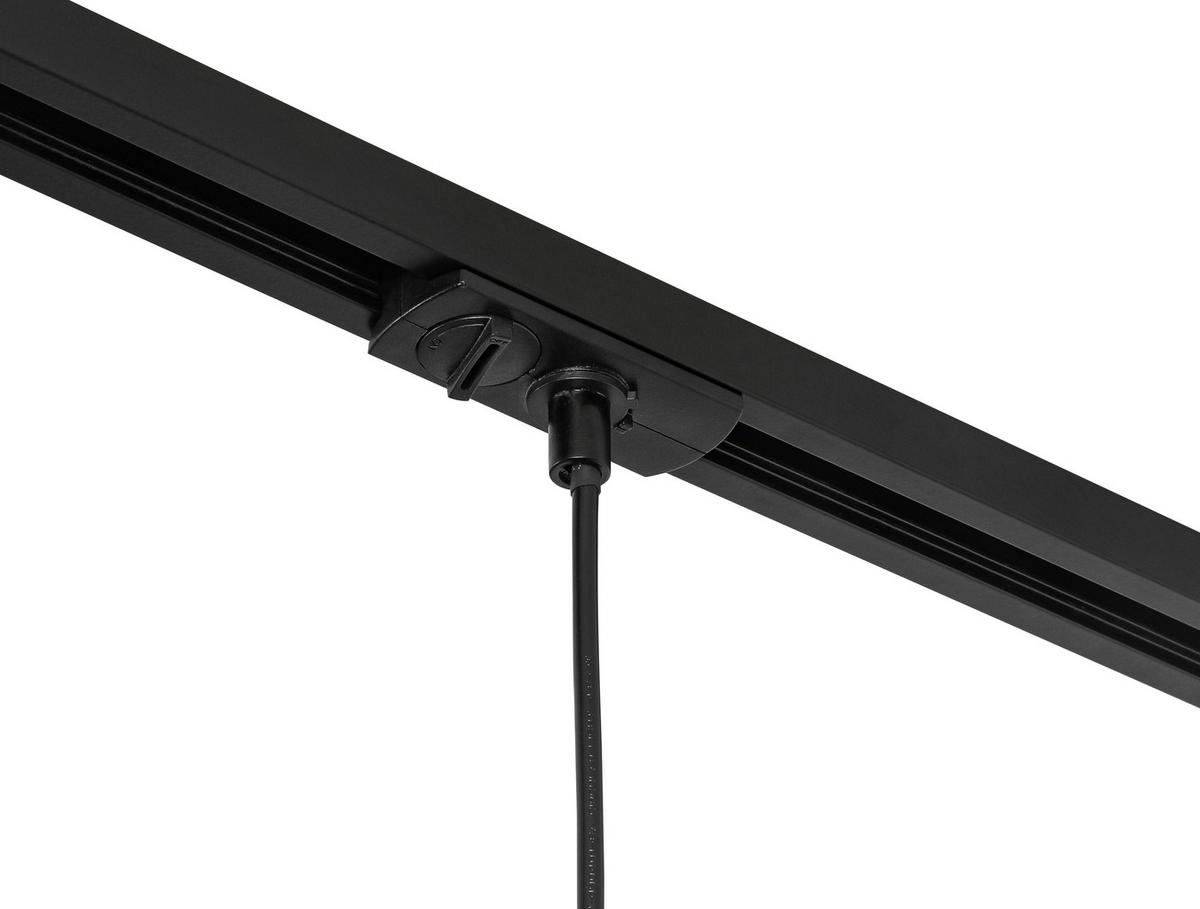 DECKENLEUCHTE 262 cm   - Schwarz, Trend, Kunststoff/Metall (262cm) - Novel