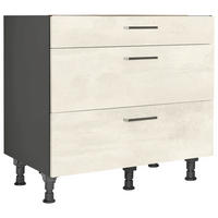 KOCHFELDUMBAUSCHRANK 90/87/56 cm  in Weiß  - Schieferfarben/Edelstahlfarben, MODERN, Holzwerkstoff/Metall (90/87/56cm) - Nobilia