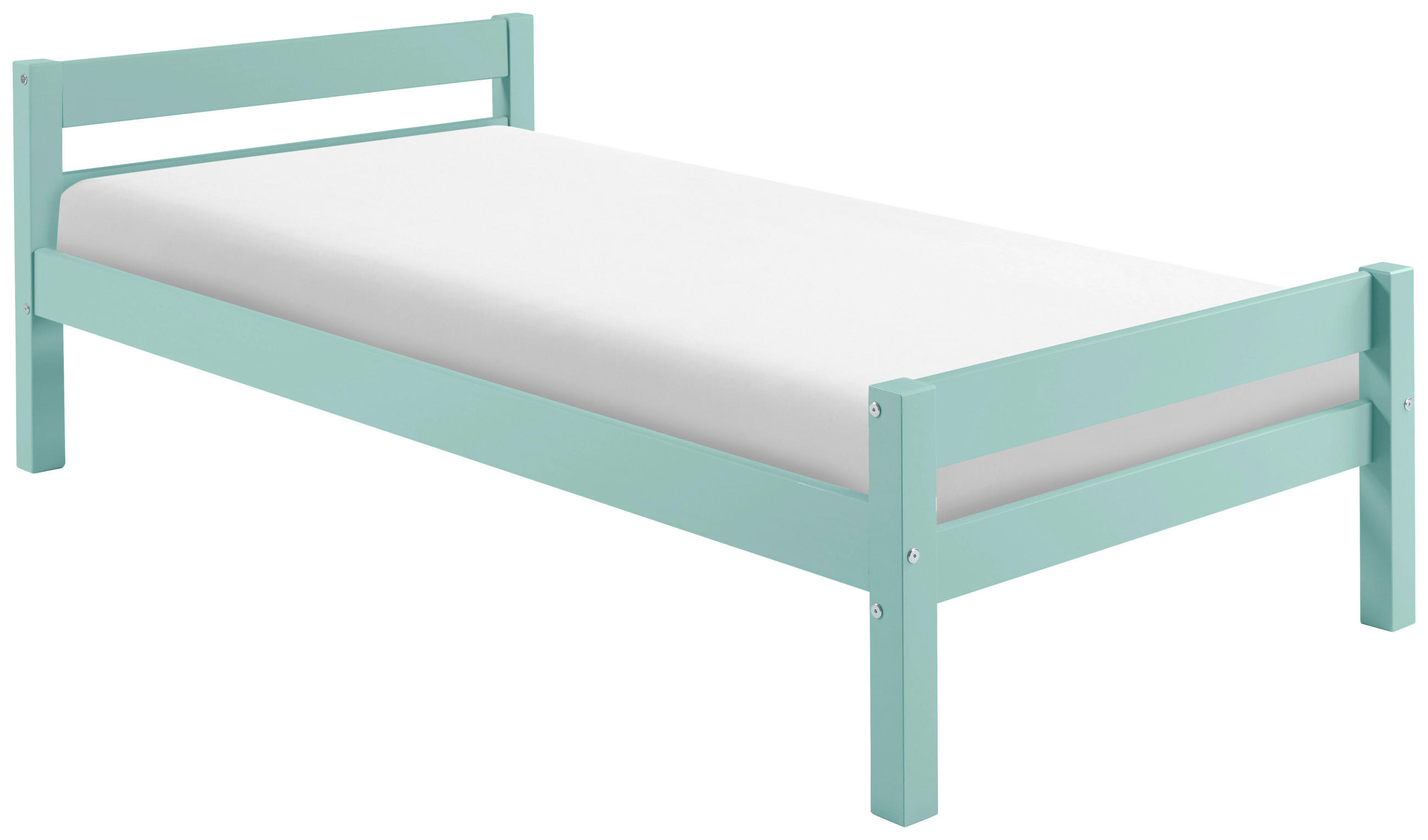 BETT 90/200 cm  in Türkis  - Taupe/Türkis, LIFESTYLE, Holz (90/200cm) - P & B