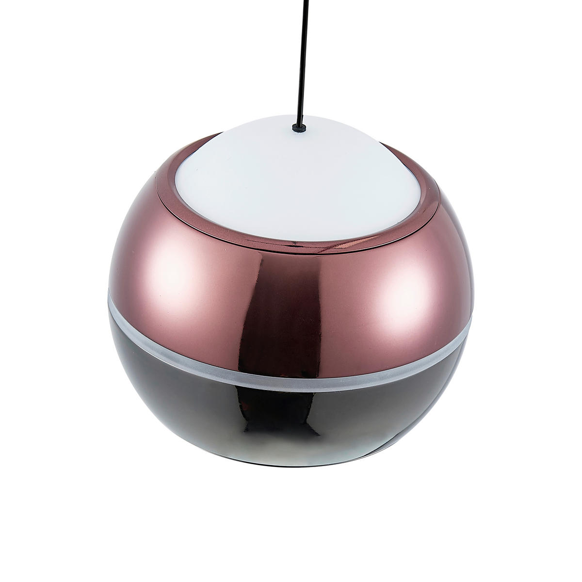 LED-HÄNGELEUCHTE Easy 12,5/150 cm   - Schwarz/Kupferfarben, Design, Glas/Kunststoff (12,5/150cm) - Dieter Knoll