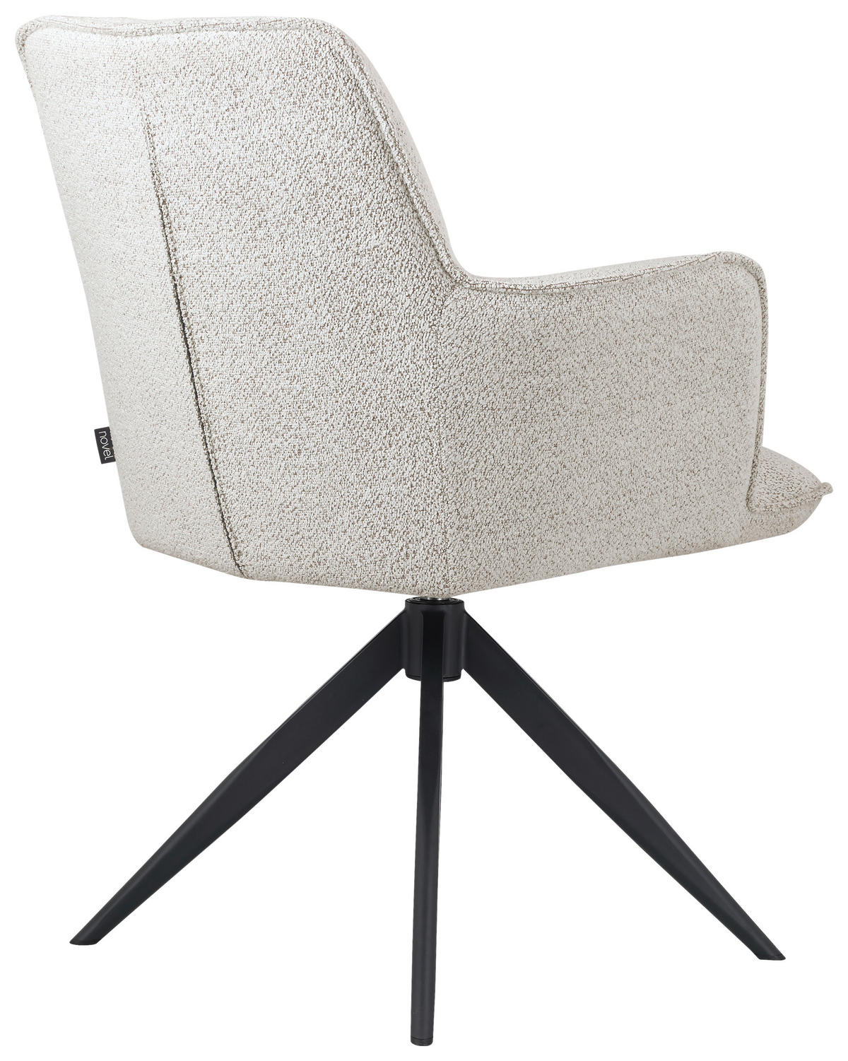 NASLANJAČ, kovina, tekstil črna, bež  - črna/bež, Design, kovina/tekstil (60/87/64,5cm) - Novel