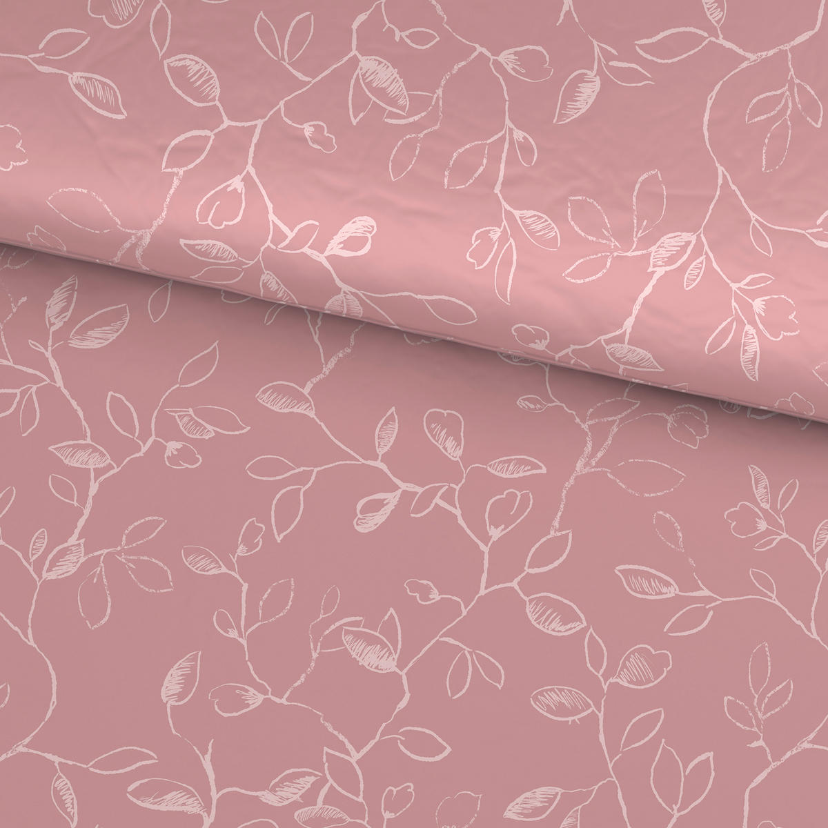 POVLEČENÍ, satén, růžová, 135/200 cm - růžová, textil (135/200cm) - Bio:Vio