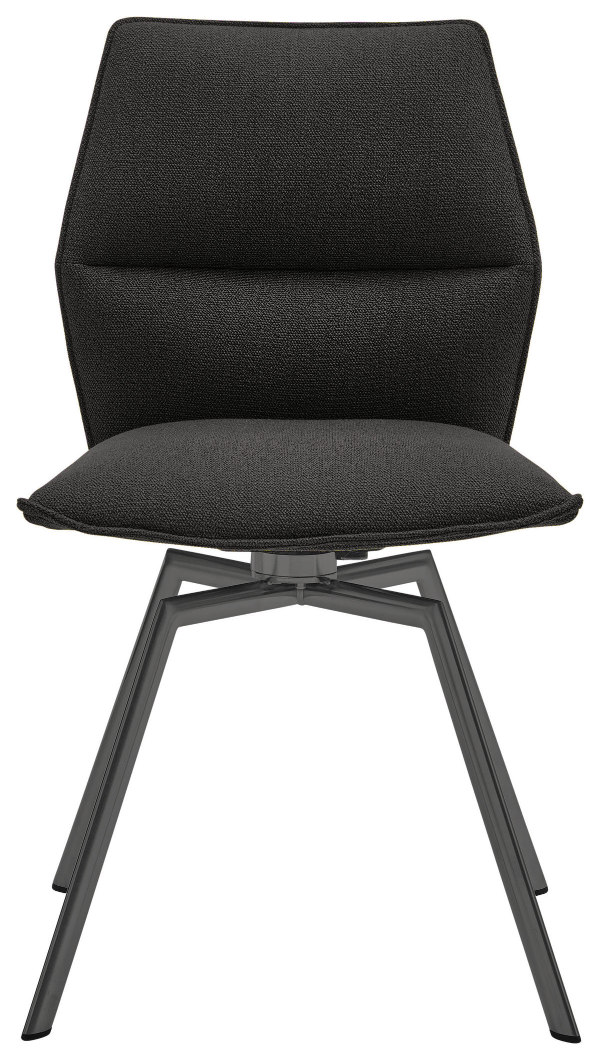 STUHL  in Stahl  - Anthrazit, Design, Textil/Metall (49/86/60cm) - Venjakob