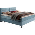 BOXSPRINGBETT 200/220 cm  in Pastellblau  - Pastellblau/Schwarz, KONVENTIONELL, Textil/Metall (200/220cm) - Esposa