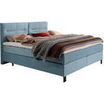 BOXSPRINGBETT 200/220 cm  in Pastellblau  - Pastellblau/Schwarz, KONVENTIONELL, Textil/Metall (200/220cm) - Esposa