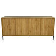 SIDEBOARD WABI  in 180/81/40 cm  - Eichefarben/Schwarz, Design, Holz/Holzwerkstoff (180/81/40cm) - Xora