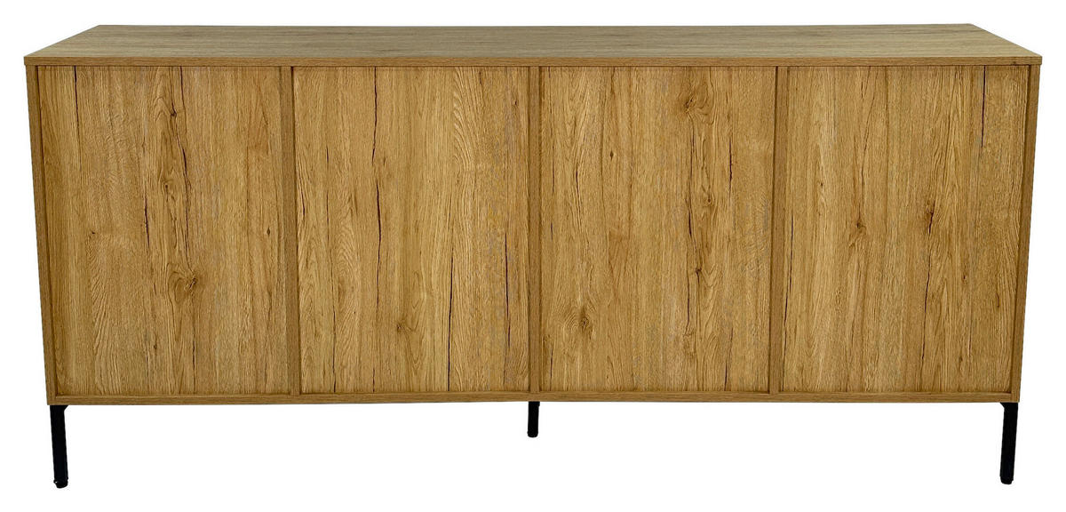 SIDEBOARD WABI  in 180/81/40 cm  - Eichefarben/Schwarz, Design, Holz/Holzwerkstoff (180/81/40cm) - Xora