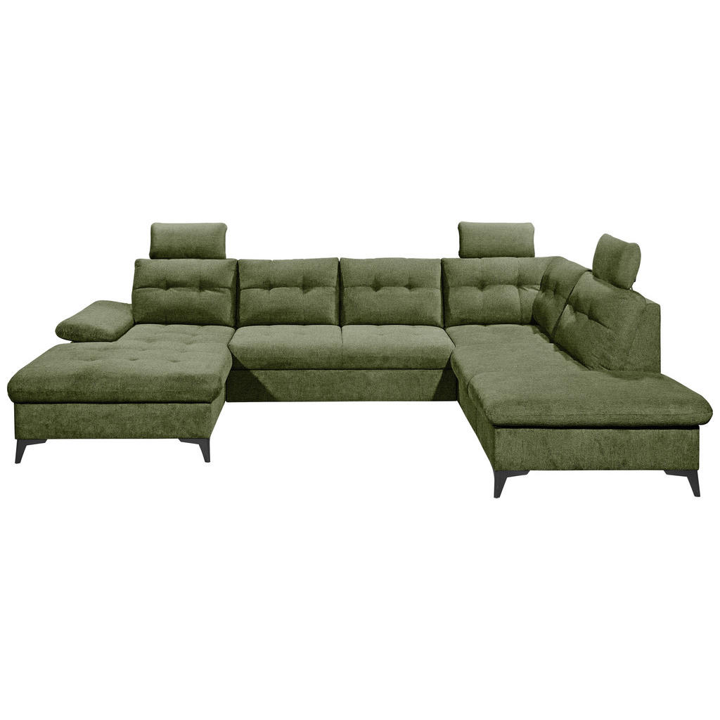 Wohnlandschaft Durban Mit Bettfunktion Olivgrün